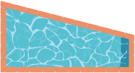 piscine en forme de trapèze